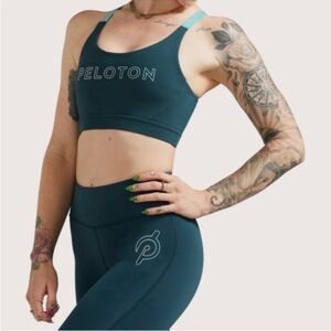 PELOTON Colorblock Bra with Mesh Back